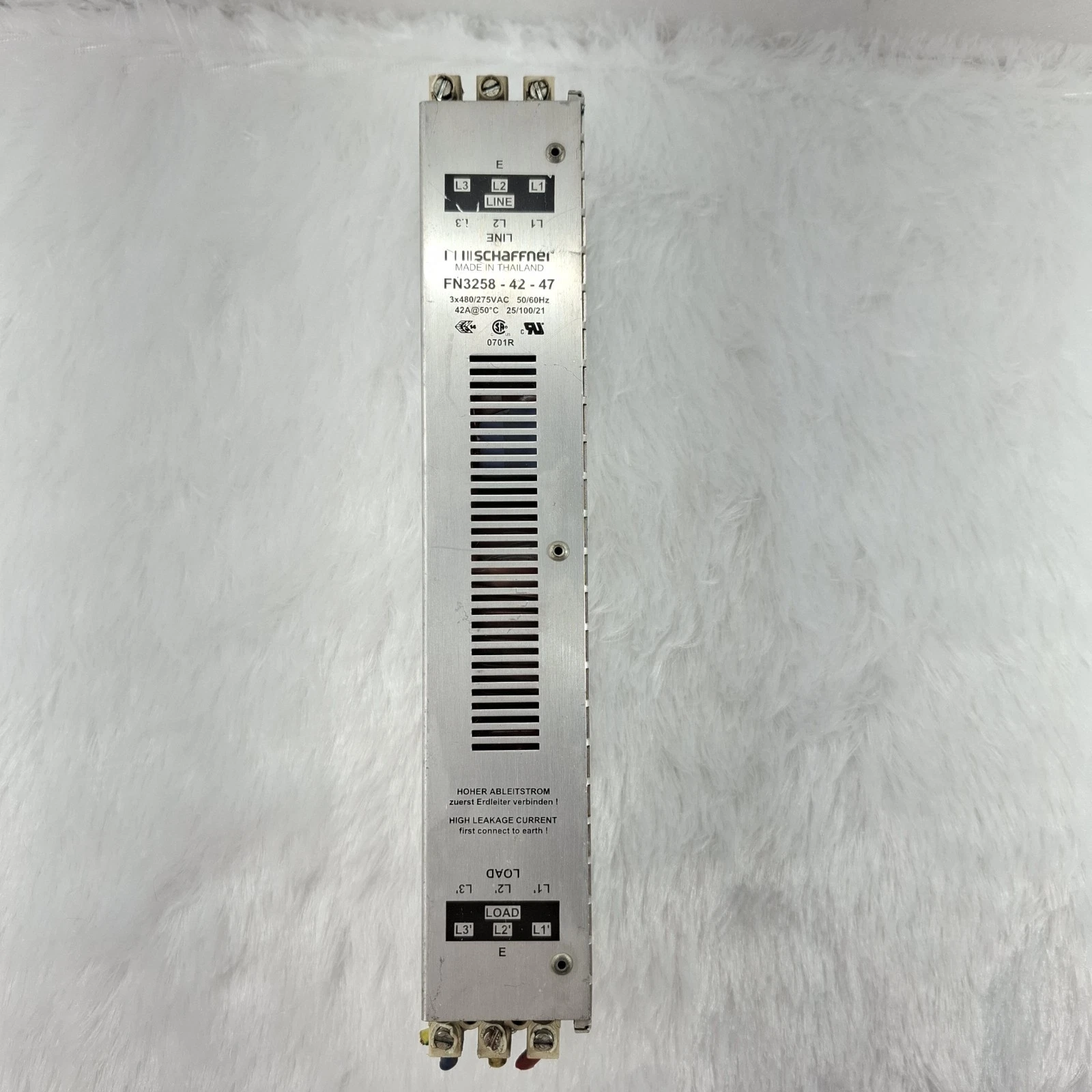 SchaffnerFN3258-42-47 3-Phase EMI RFI LINE Power Filter